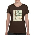 thumbnail image 1 of Botanical Notes And Drawings T-Shirt Women -A. Descubes Designs, Female XX-Large, 1 of 4