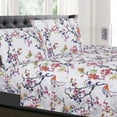 thumbnail image 1 of Botanical Pastels Floral Printed 4-Piece 1500 Supreme Collection Sheet Set King, 1 of 6