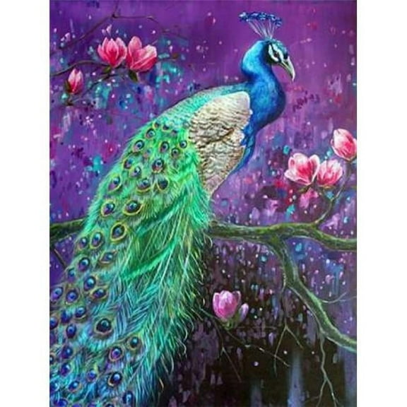 Botanical Peacock 1 Poster Print by Lisa Colberg - Small