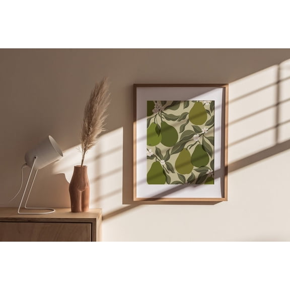 Botanical Pear Kitchen Decor Wall Art