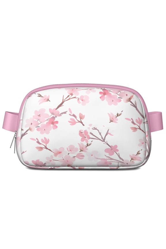 Botanical Peony Waist Bag – Bright Floral Fanny Pack for Women with Rustic Summer Bloom & Tropical Flair