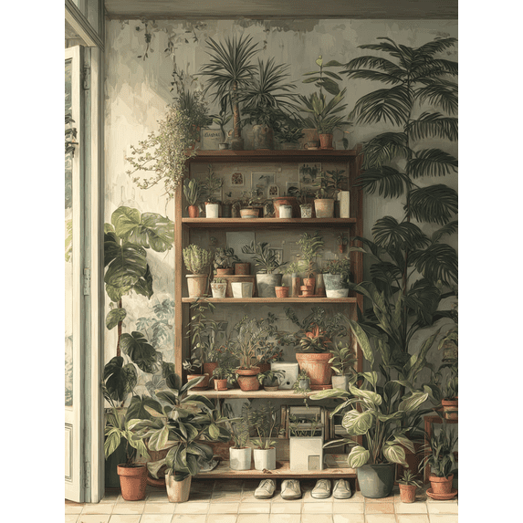 Botanical Plant Canvas Print, Perfect for Living Room, Bedroom, Kitchen, Office, Dining Room, Home Decor