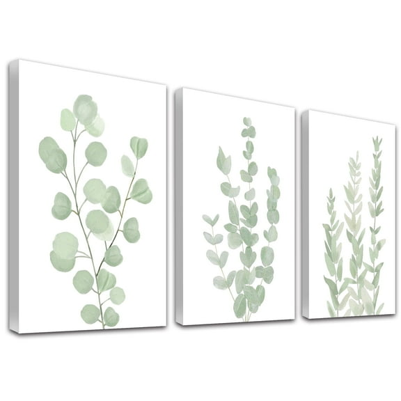 Botanical Plant Canvas Wall Art Boho Plant Wall Decor for Bedroom Floral Prints for Living Room Eucalyptus Leaf Picture