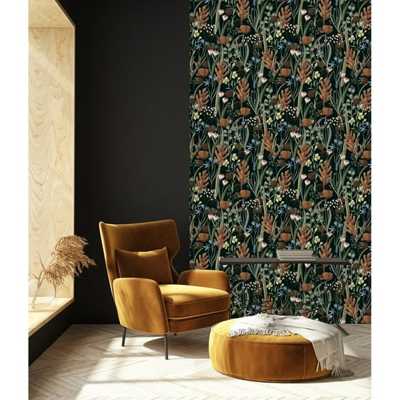 Botanical Plants Wallpaper Peel-and-Stick - 25"W x 125"H