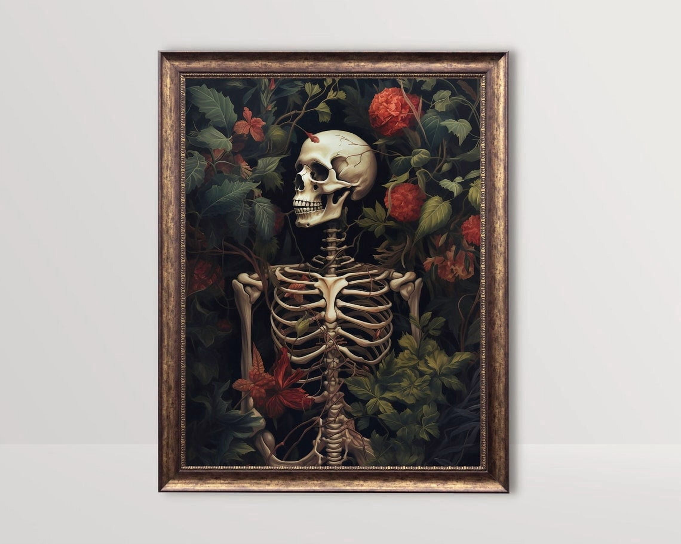 Botanical Poster, Dark Cottagecore Goth, Floral Moody Vintage, Gothic ...