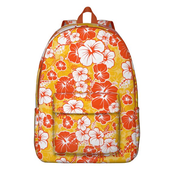 Botanical Print School Backpack – Garden Inspired Floral Canvas Bookbag with Anti-theft Construction and Oxford Material