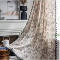 thumbnail image 1 of Botanical Print Semi-Blackout Window Curtains 2 Panels Farmhouse Style Cotton Linen Darkening Curtains with Grommet Window Drapes for Living Room Bedroom (59.06" W x 62.99" L), 1 of 5