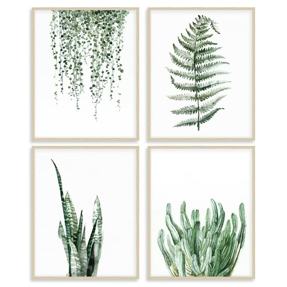 Botanical Prints Poster Wall Decor for Living Room, Plant Painting 8x10 Poster Canvas Prints Unframed Set of 4 Leaf Wall Art