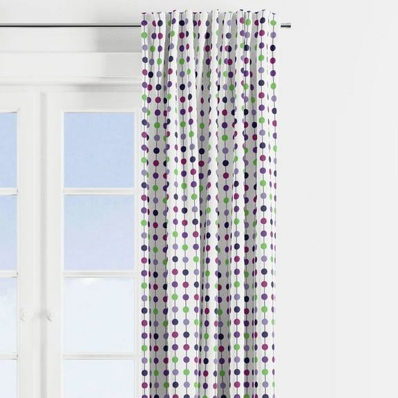 Botanical Purple/Multicolor Window Treatments Curtain Panel/Valance