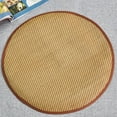 thumbnail image 1 of Botanical Rattan Woven Seat Cushion and Pet Mat, 12x12 Inch Square Cool Chair Pad, Washable Vintage Style Floor Cushion for Office, Home, Indoor & Outdoor Use, Brown, 1 Pack, 1 of 9