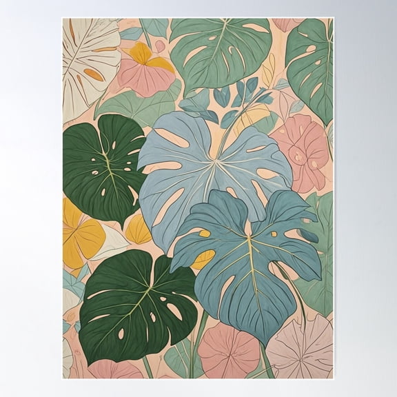 Botanical Reverie Poster Wall Art, Modern Wall Decor For Living Room Bedroom, 8x12 UNFRAMED