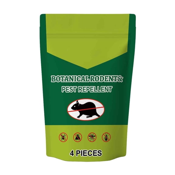 Botanical Rodent and Pest Repellent Tablets for Indoor and Outdoor Use Natural Formula Long Lasting Protection 4 Pieces Pack