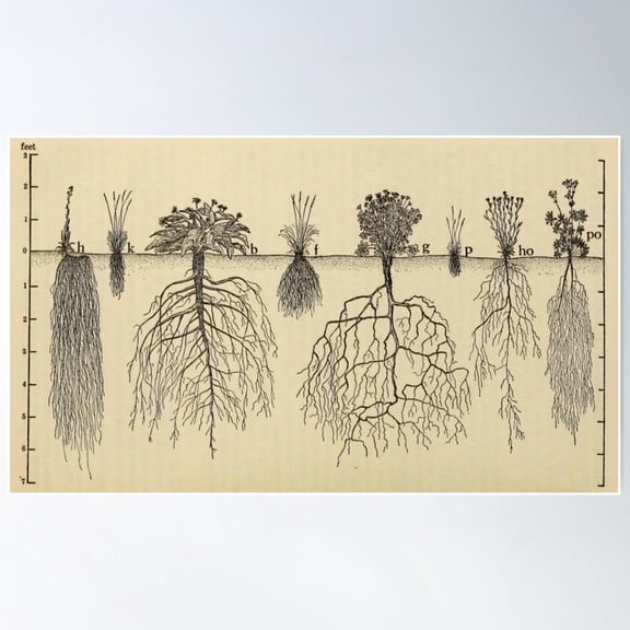 Botanical Roots Poster, 12x18 UNFRAMED