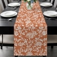 thumbnail image 1 of Botanical Rose Table Runner 90 Inches Long,Dining Table Runners Dresser Scarves,Vintage Burnt Orange Floral Leaf Farmhouse Kitchen Coffee Tablerunner for Tabletop Party Birthday Wedding 13"x90", 1 of 8