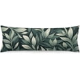 thumbnail image 1 of Botanical Sage Green Leaves Floral Art Pattern Body Pillow Cover/Case 20-Inch X 54-Inch Full Body Pillow Cover Natural Greenery Body Pillow Case with Hidden Zipper Closure For Bed Couch Home Gift, 1 of 6