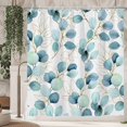 thumbnail image 1 of Botanical Shower Curtain, Blue Leaves Plants Floral Tree Bathroom Curtain, Spring Natural Watercolor Plants Shower Curtain Set with 12 Hooks for Bathroom, 72Wx84L, 1 of 6