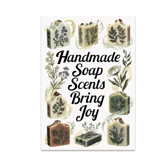 Botanical Soap Wall Art - Home Decor Enthusiast - 13x19 Poster Print