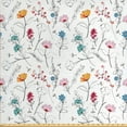 thumbnail image 1 of Ambesonne Botanical Fabric by the Yard Upholstery, Spring Delicate Flowers, 2 Yards, Multicolour, 1 of 4