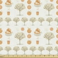 thumbnail image 1 of Ambesonne Botanical Fabric by the Yard Upholstery, Organic Oranges Trees, 5 Yards, Pale Orange Dark Sepia, 1 of 5