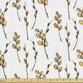 thumbnail image 1 of Botanical Sofa Upholstery Fabric by the Yard, Continuous Nature Pattern with Spring Pussy-willow Branch, Decorative Fabric for DIY and Home Accents, Pale Coffee Cinnamon by Ambesonne, 1 of 5