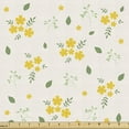 thumbnail image 1 of Ambesonne Botanical Fabric by the Yard Upholstery, Romantic Pastel Flora Art, 10 Yards, Reseda Green and Mustard, 1 of 5