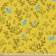 thumbnail image 1 of Botanical Sofa Upholstery Fabric by the Yard, Layout of Birds Berries and Branches, Decorative Fabric for DIY and Home Accents, Earth Yellow Seafoam by Ambesonne, 1 of 5