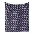thumbnail image 1 of Botanical Soft Flannel Fleece Blanket, Floral Theme Flowers Pattern Along Poppies and Tulips Motifs in Repeating Design, Cozy Plush for Indoor and Outdoor Use, 50" x 70", Multicolor, by Ambesonne, 1 of 5