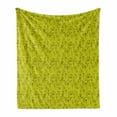 thumbnail image 1 of Botanical Soft Flannel Fleece Throw Blanket, Continuous Pattern with Healthy Plants, Cozy Plush for Indoor and Outdoor Use, 50" x 70", Yellow Green Grey, by Ambesonne, 1 of 5