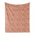 thumbnail image 1 of Botanical Soft Flannel Fleece Throw Blanket, Design Plants Herbs and Flowers Repetitive Pattern, Cozy Plush for Indoor and Outdoor Use, 50" x 70", Salmon Dark Brown, by Ambesonne, 1 of 5