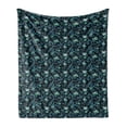 thumbnail image 1 of Botanical Soft Flannel Fleece Throw Blanket, Repetitive Pattern of Abstract Ornamental Spring Flowers and Leaves Graphic, Cozy Plush for Indoor and Outdoor Use, 60" x 80", Multicolor, by Ambesonne, 1 of 5