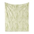 thumbnail image 1 of Botanical Soft Flannel Fleece Throw Blanket, Repetitive Vintage Nature Monotone Herbal Art Pattern with Various Herbs, Cozy Plush for Indoor and Outdoor Use, 70" x 90", Khaki Pale Green, by Ambesonne, 1 of 5