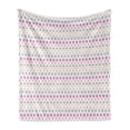 thumbnail image 1 of Botanical Soft Flannel Fleece Throw Blanket, Soft Pastel Colored Abstract Sketched Leaves, Cozy Plush for Indoor and Outdoor Use, 50" x 60", Pale Orange Pale Pink, by Ambesonne, 1 of 6