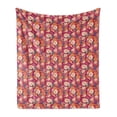 thumbnail image 1 of Botanical Soft Flannel Fleece Throw Blanket, Spring Bouquet Pattern with Jungle Flora and Foliage in Warm Summer Tones, Cozy Plush for Indoor and Outdoor Use, 50" x 60", Multicolor, by Ambesonne, 1 of 5