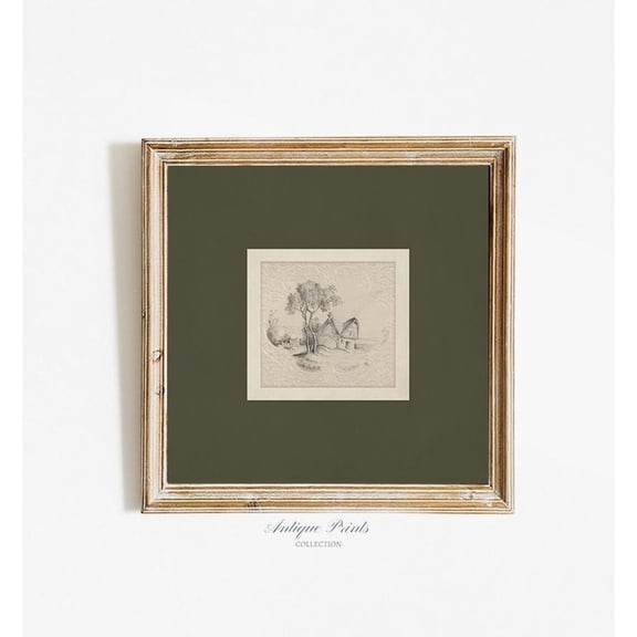 Botanical Square Print, Vintage Floral Drawing, Antique Sketch Art, Flower Drawing Square Wall Art, Decor, 1089 UNFRAMED Poster, 12x18