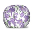 thumbnail image 1 of Botanical Storage Toy Bag Chair, Burgeoning Bluebells Meadow Flowers Efflorescence Fresh Garden, Stuffed Animal Organizer Washable Bag, Large Size, Lavender Yellow, by Ambesonne, 1 of 3