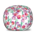 thumbnail image 1 of Botanical Storage Toy Bag Chair, Floral Themed Pattern of Natural Motifs Flowers in Watercolor Paint Green Leaves, Stuffed Animal Organizer Washable Bag, Large Size, Multicolor, by Ambesonne, 1 of 3