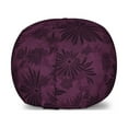 thumbnail image 1 of Botanical Storage Toy Bag Chair, Natural Theme Darkish Floral Patterns Abstract Flower Motifs, Stuffed Animal Organizer Washable Bag, Small Size, Dark Maroon Plum, by Ambesonne, 1 of 3
