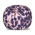 thumbnail image 1 of Botanical Storage Toy Bag Chair, Spring Theme Floral Patterns Blooming Romantic Flowers with Stripes, Stuffed Animal Organizer Washable Bag, Small Size, Dark Purple Pink White, by Ambesonne, 1 of 3