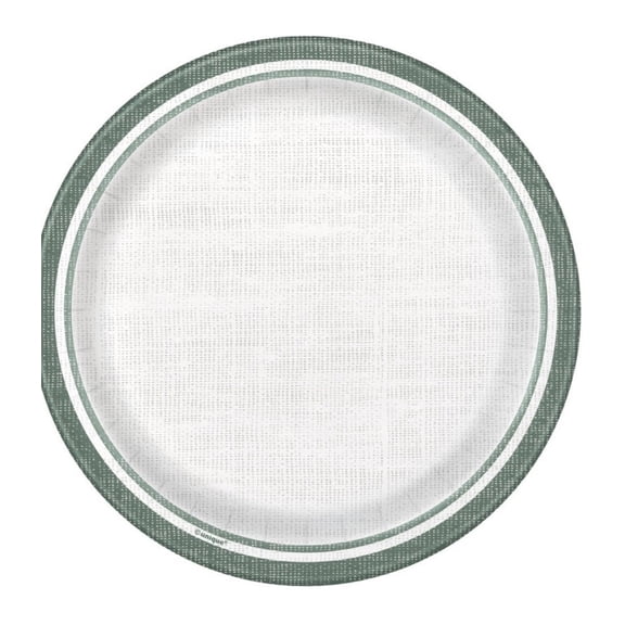 Botanical Stripe 7 Party Plates Paper, 8 ct, Unique Industries