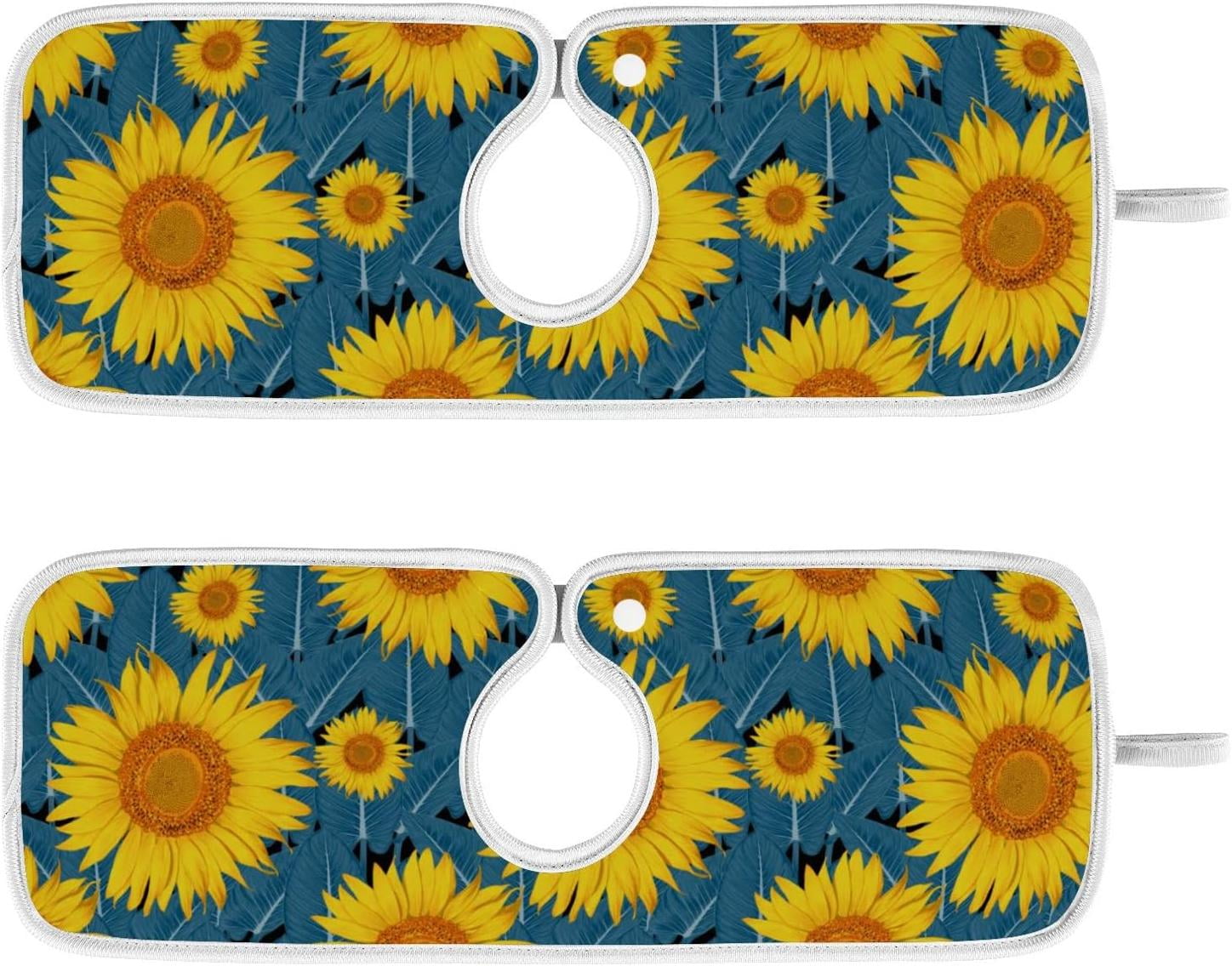 Botanical Sunflower Sink Splash Guard for Faucet 2 Packs Faucet ...