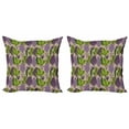 thumbnail image 1 of Botanical Throw Pillow Cushion Cover Pack of 2, Repetitive Nature Themed Garden Art with Abstract Leaves Botany Art, Zippered Double-Side Digital Print, 4 Sizes, Pale Sepia Multicolor, by Ambesonne, 1 of 2