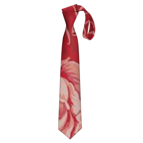 Botanical Tie & Polyester Tie Collection: Vintage Design Skinny Tie for Men, Ideal for Formal Events