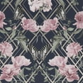 thumbnail image 1 of Botanical Trellis Navy and Pink Wallpaper, 1 of 4
