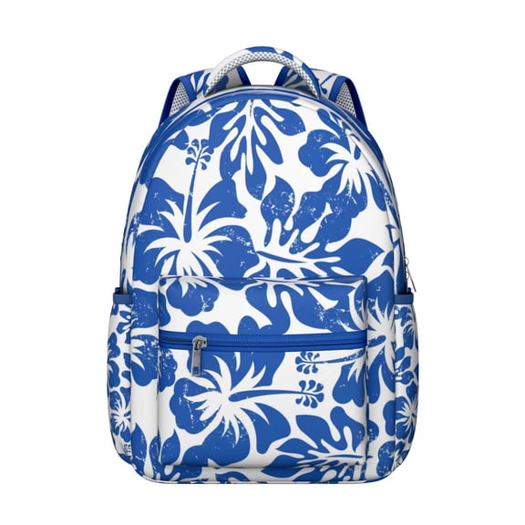 Botanical Tropical Backpack for Students Hawaiian Palm Leaf, Jungle Summer School Bag Vibrant Aloha Backpack for Travel, Sports
