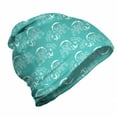 thumbnail image 1 of Botanical Unisex Beanie, Bouquets Blossoms Design, Hiking Outdoors, Turquoise and White, by Ambesonne, 1 of 1