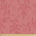 thumbnail image 1 of Botanical Upholstery Fabric by the Yard, Pastel Spring Love Art of Apple and Leafy Tree Branches in Outline Style, Decorative Fabric for DIY and Home Accents, Dark Coral Coral by Ambesonne, 1 of 5