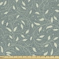 thumbnail image 1 of Ambesonne Botanical Fabric by the Yard Upholstery, Swirly Flower Leaves Art, 3 Yards, Laurel Green, 1 of 5
