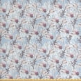 thumbnail image 1 of Botanical Upholstery Fabric by the Yard, Vintage Innocent Flowers Arrangement Pattern, Decorative Fabric for DIY and Home Accents, Ceil Blue Grey Pink by Ambesonne, 1 of 4