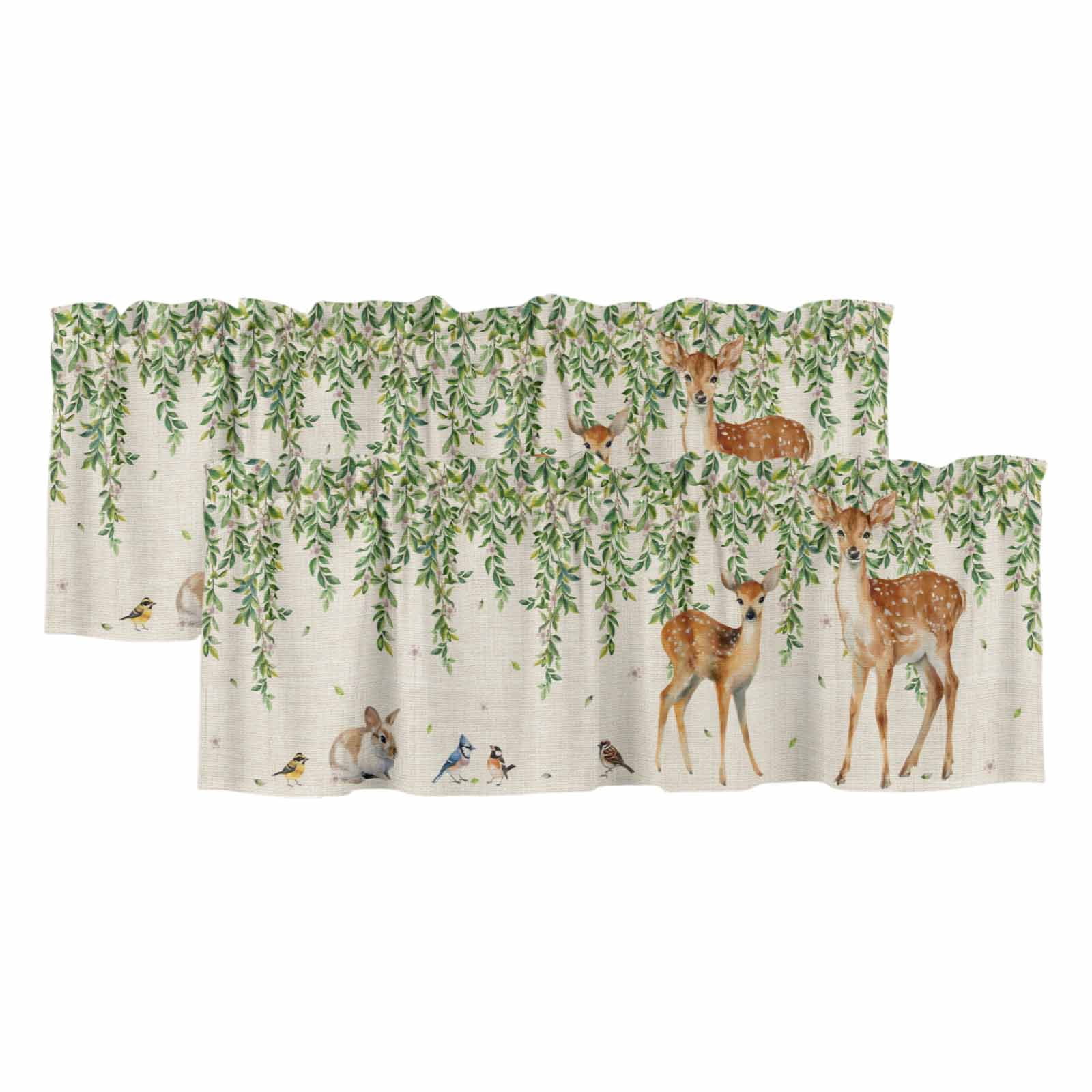 Botanical Valances for Windows, Decorative Rod Pocket Window Valance ...