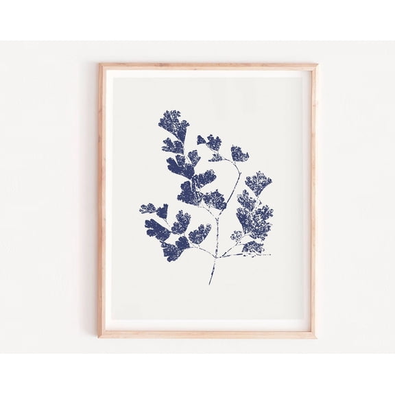 Botanical Wall Art, Nature Wall Print For Framing, Branch Art Print, Blue Leaf, Modern Leaf Art, Neutral Colors, Trendy Art, Minimal Wall Art, Modern Wall Decor, 8x12 UNFRAMED